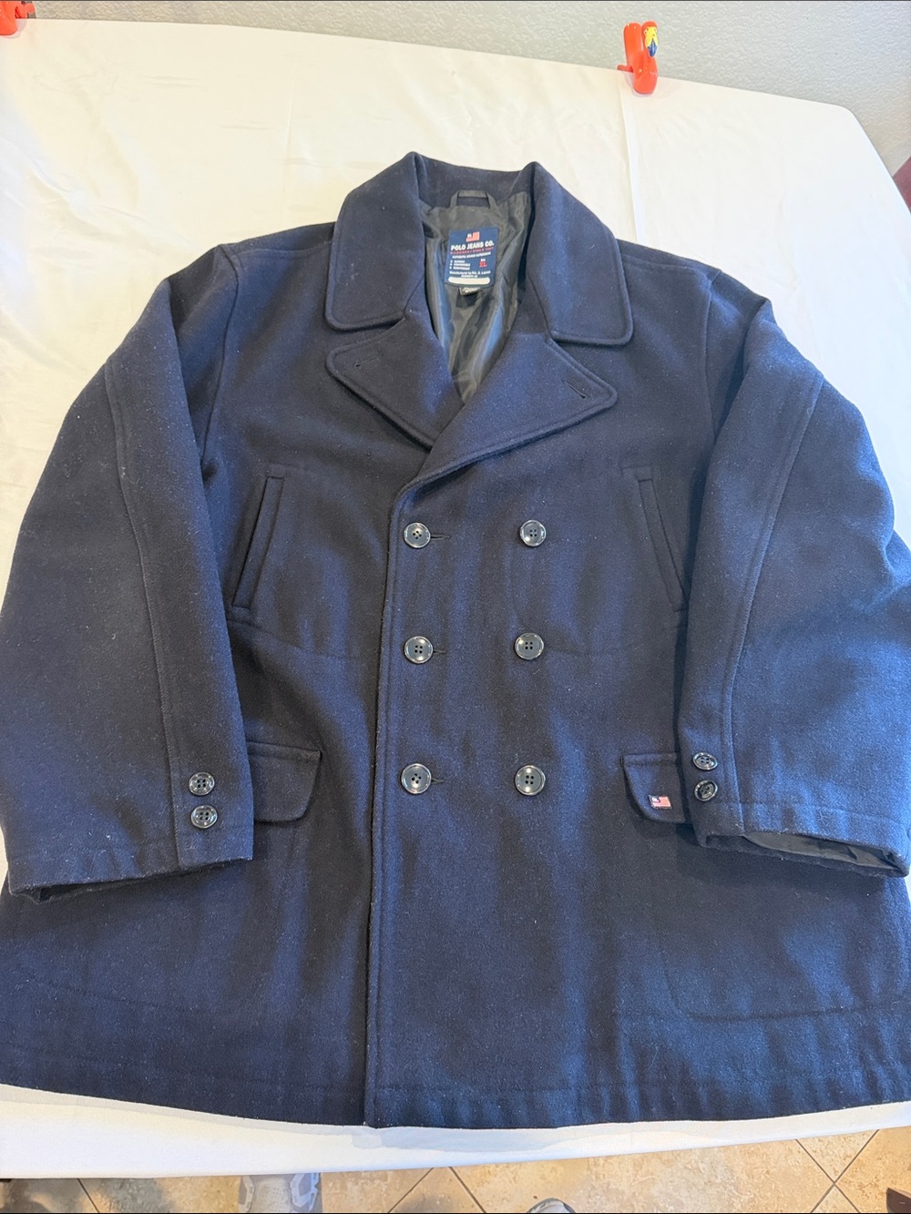 Polo Jeans Black Heavyweight Peacoat SZ XL EUC